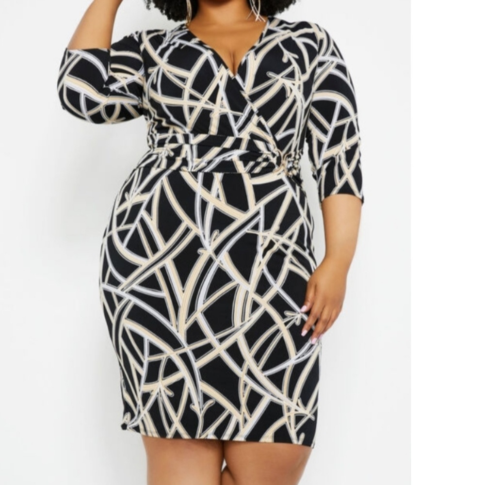 Faux wrap dress
